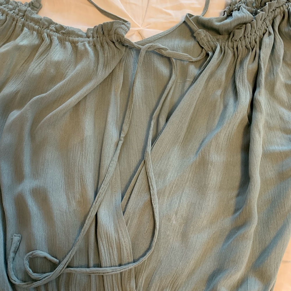 Charlotte Russe Cold Shoulder Ruffle Romper - Picture 8 of 15